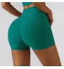 Cross Waist Gym Shorts Women'S Rib Soft Biker No T Line Yoga Pants Hot Sale