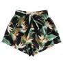 Women's Summer Shorts Women Boho Shorts Elastic Waist Loose Fit Casual Belted Wide Leg Plus Size Shorts With Flowers
