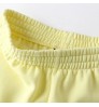 2022 Summer elastic waist new design No pocket Plain candy bright color high waisted shorts women cotton shorts