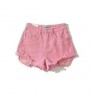 Customized summer new European women's fashion washed mid waist rolled edge denim casual shorts